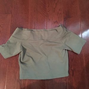 Off the shoulder crop top